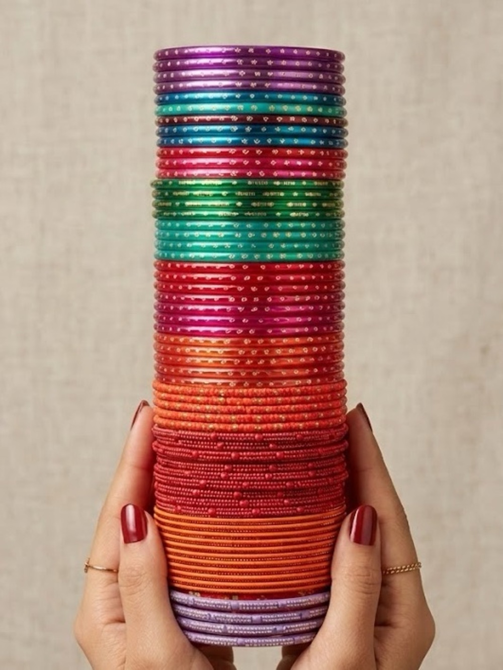 Colorful Assorted Bangles - Multicolor Indian